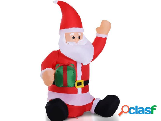Papá Noel Hinchable HOMCOM 844-166 (Rojo)