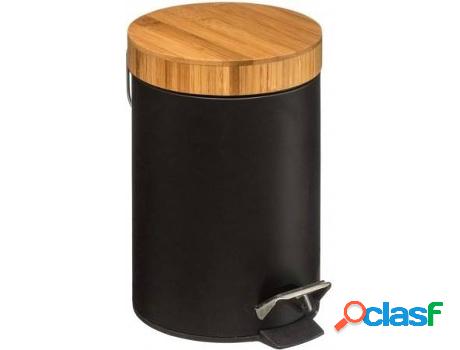 Papeleras HOGAR Y MÁS Metálica Negra Para Oficina Con Cubo
