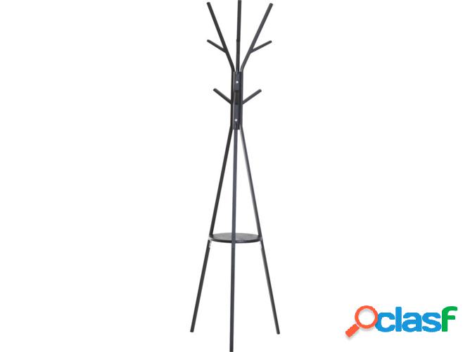 Percha HOMCOM 831-174BK Negro (Metal - 45 x 45 x 180 cm)