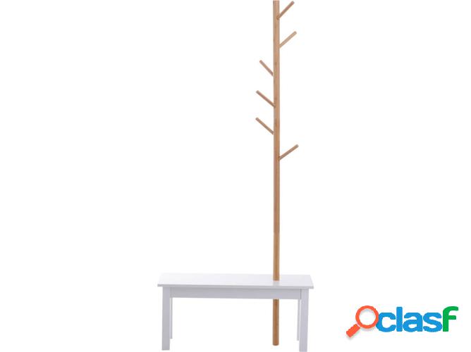 Percha HOMCOM 831-223 Metal (Bambu y MDF - 80 x 30 x 180 cm)