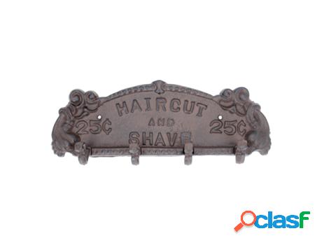 Perchero Plateado de Hierro Colado 12*7*34cm Percha
