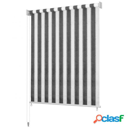 Persiana enrollable 350x140 cm a rayas gris antracita y