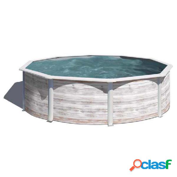 Piscina gre finlandia kit300n acero blanco redonda 300x120