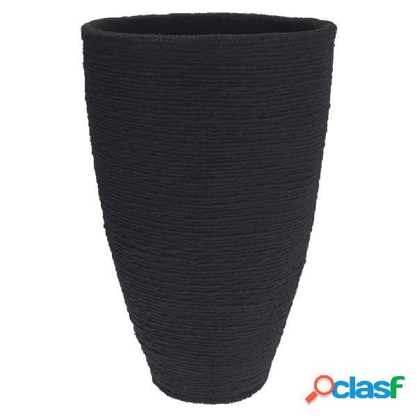 ProGarden Macetero estriado gris antracita 60 cm
