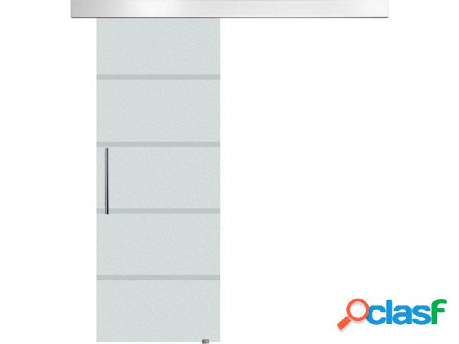 Puerta Corredora HOMCOM E7-0001 Traslúcido (205 x 90 cm)
