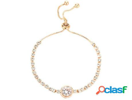 Pulsera INF con piedra mensual para abril - Oro rosa