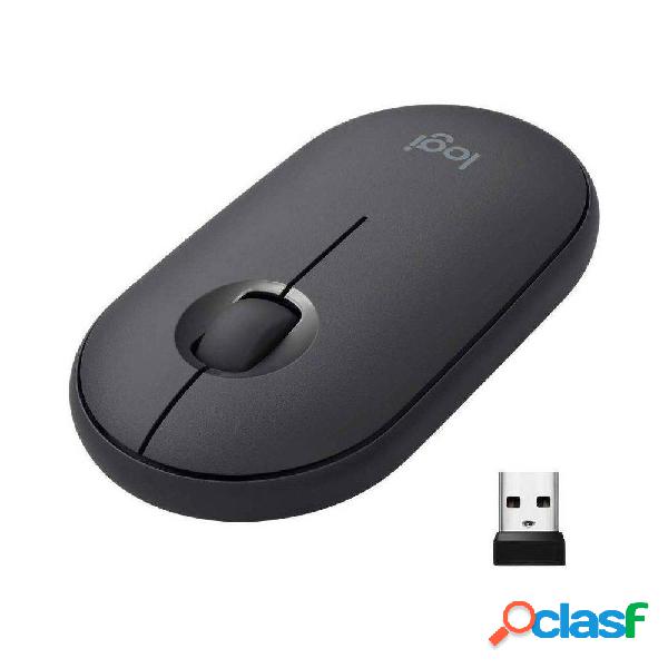 Ratón Inalámbrico por Bluetooth/ 2.4GHz Logitech Pebble