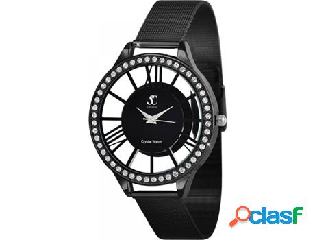 Reloj SC_CRYSTAL Cristales (bañado a rodio - Negro)