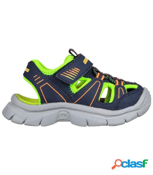 Sandalias Skechers Relix Valder Niños Navy Lime 24