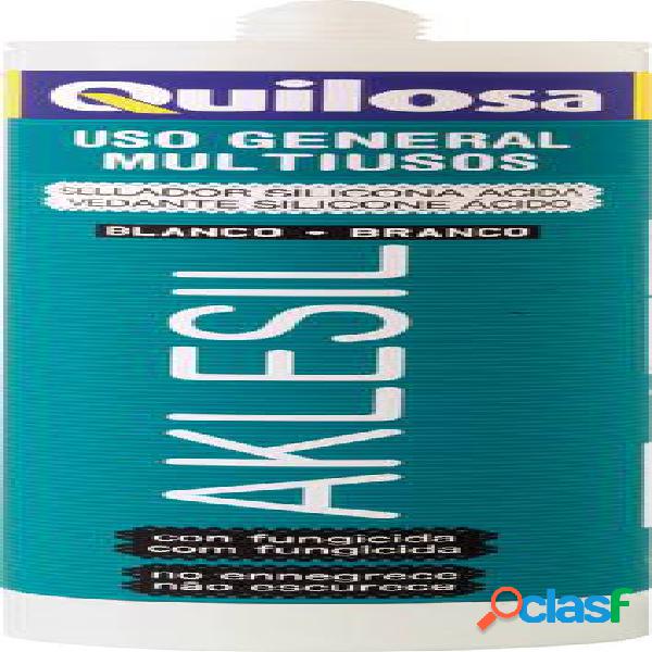 Sellador de silicona Aklesil 280ml. blanco