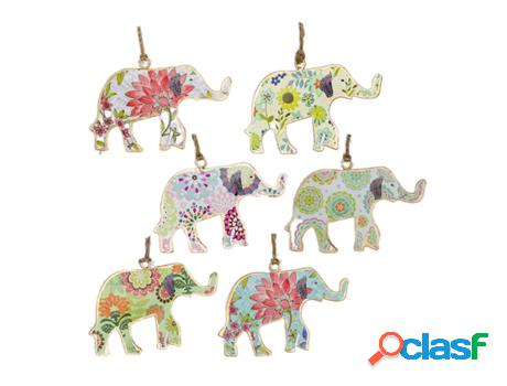 Signes Grimalt - Elefante 6 Unidades Multicolor de Metal |