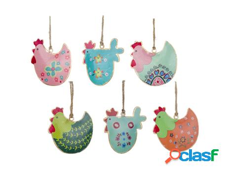 Signes Grimalt - Gallina 6 Unidades Multicolor de Metal |