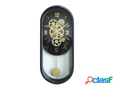 Signes Grimalt - Reloj Pared con mecanismo Negro de Metal Y