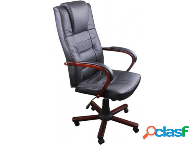 Silla de Escritorio Ejecutiva VIDAXL Lujosa 20077 Negro