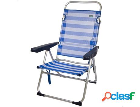 Silla de Playa AKTIVE Aluminio Azul (50x64x100cm)