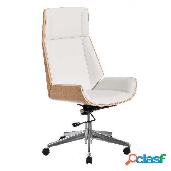 Silla de oficina blanca geometric 65x66x108cm