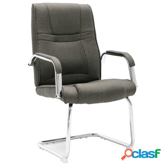 Silla de oficina voladiza de tela gris