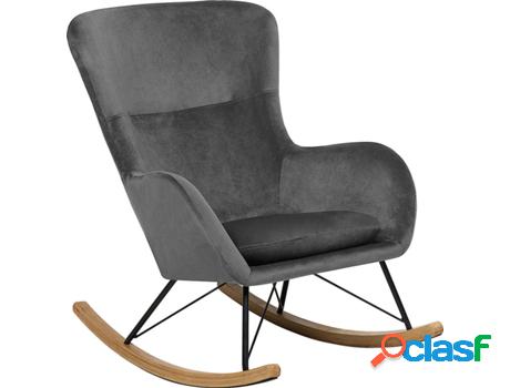 Sillas Mecedoras Ellan (Gris - Terciopelo -90x71x97 cm)