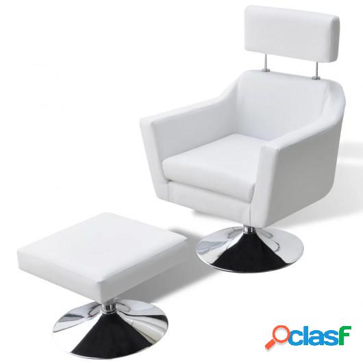 Sillón de cuero blanco artificial elegante