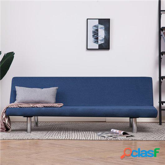 Sofá cama de poliéster azul