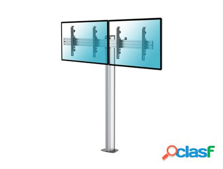 Soporte de suelo atornillable para 2 TV 43"-49", Altura 175