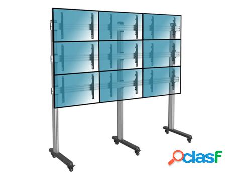Soporte de suelo móvil para 9 TV 45"-50"