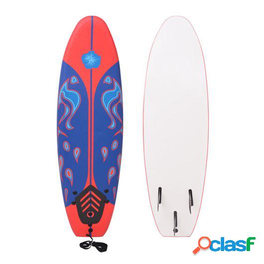 Tabla de surf azul y roja 170 cm