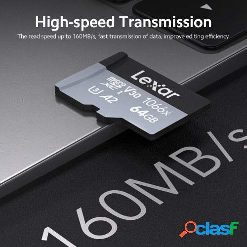 Tarjeta Lexar 1066x 256GB TF de alta velocidad U3 V30 A2