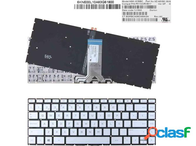 Teclado Retroiluminado para Portátil HP Pavilion 14-Bs