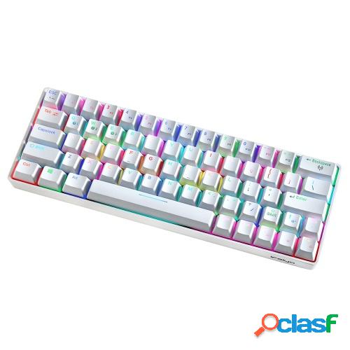 Teclado mecánico compacto multidispositivo con 64 teclas BT