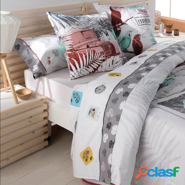 Tejidos JVR Juego de Sabanas 3 piezas Modelo Jungle - Cama