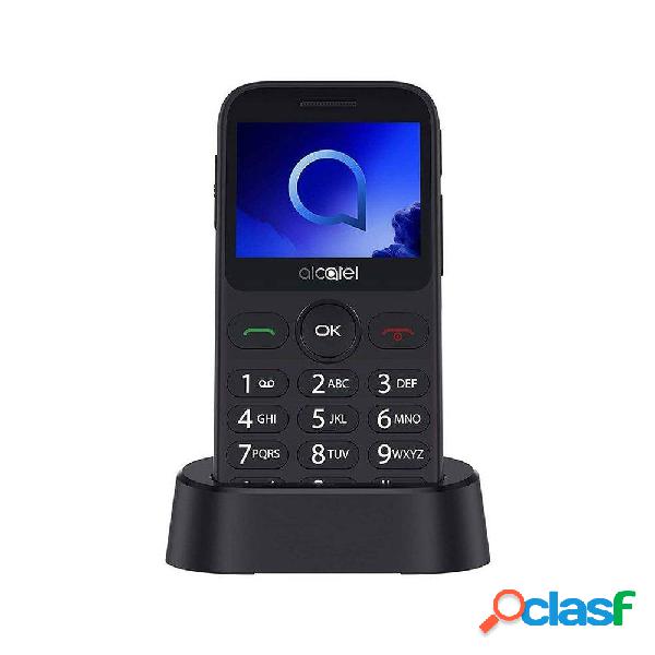 Teléfono Móvil Alcatel 2019G para Personas Mayores/ Plata