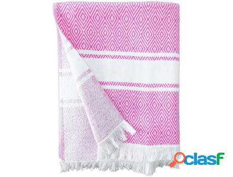 Toalla LE COMPTOIR DE LA PLAGE de Rizo Chevron Fucsia 90x160