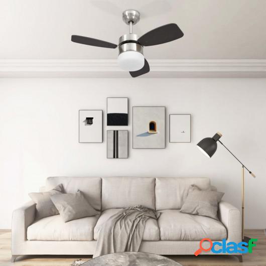 Ventilador de techo lámpara mando distancia marrón oscuro