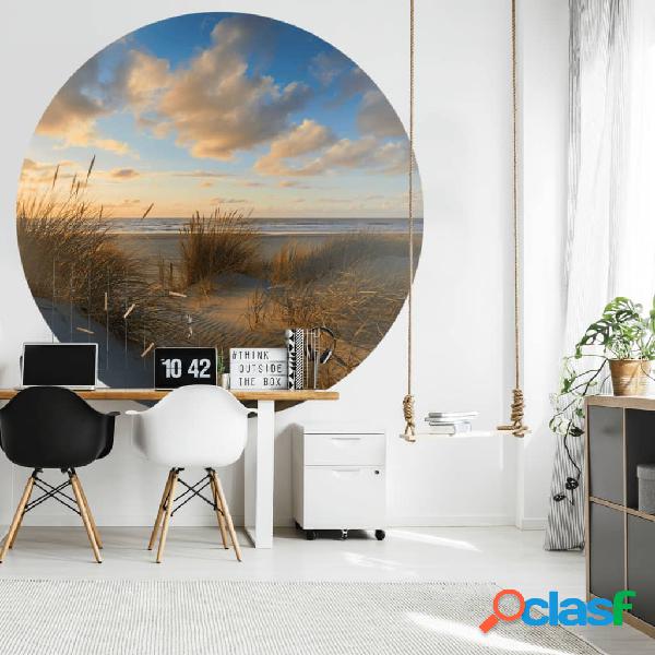 WallArt Círculo de papel pintado Beachlife 142,5 cm