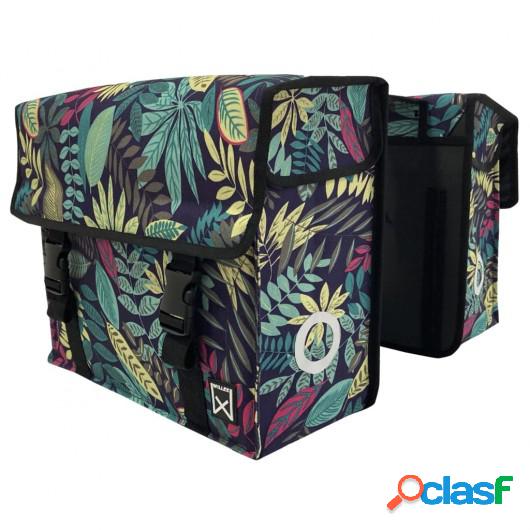 Willex Bolsa doble de bicicleta City Forest 34 L verde