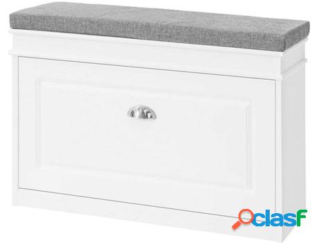 Zapatero SOBUY (Blanco, Gris - 75x24x51 cm)