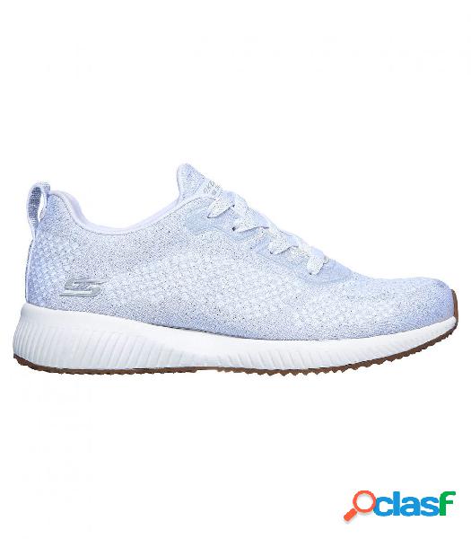 Zapatillas Skechers Bobs Sport Squad Glitz Maker Mujer White
