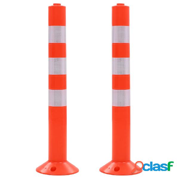vidaXL Bolardos de control de tráfico plástico 75 cm 2