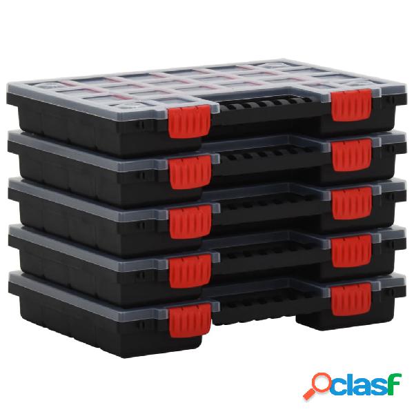vidaXL Cajas de accesorios 5 unidades polipropileno