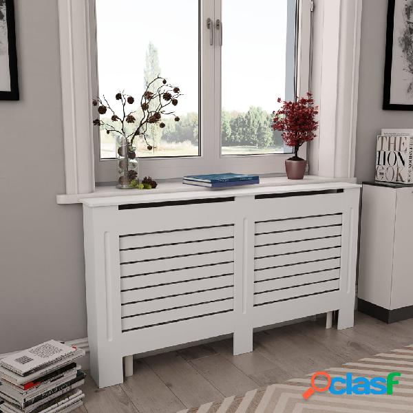 vidaXL Cubiertas para radiador 2 unidades MDF blanco