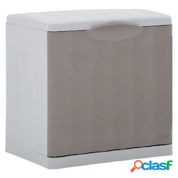 vidaXL Cubo de basura con separación gris taupe 20 L