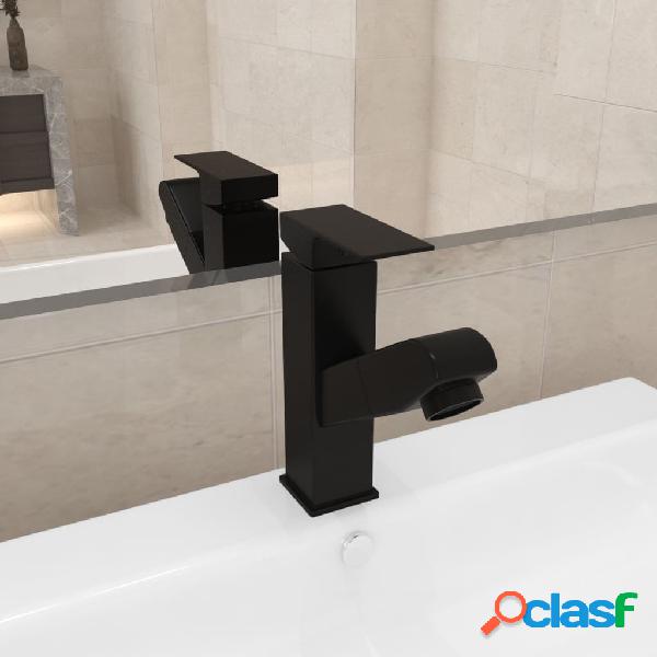 vidaXL Grifo de lavabo de baño con función extraíble