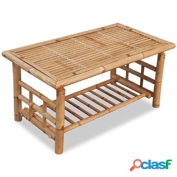 vidaXL Mesa de centro 90x50x45 cm bambú