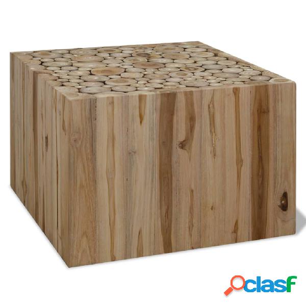 vidaXL Mesa de centro de madera de teca genuina 50x50x35 cm