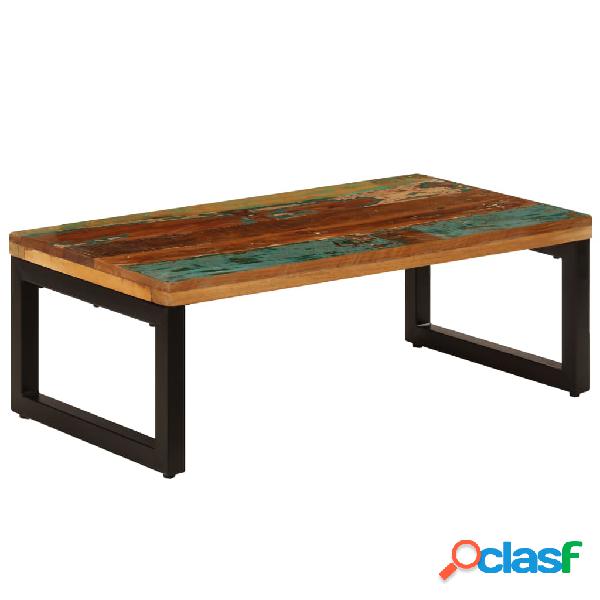 vidaXL Mesa de centro de madera maciza reciclada y acero