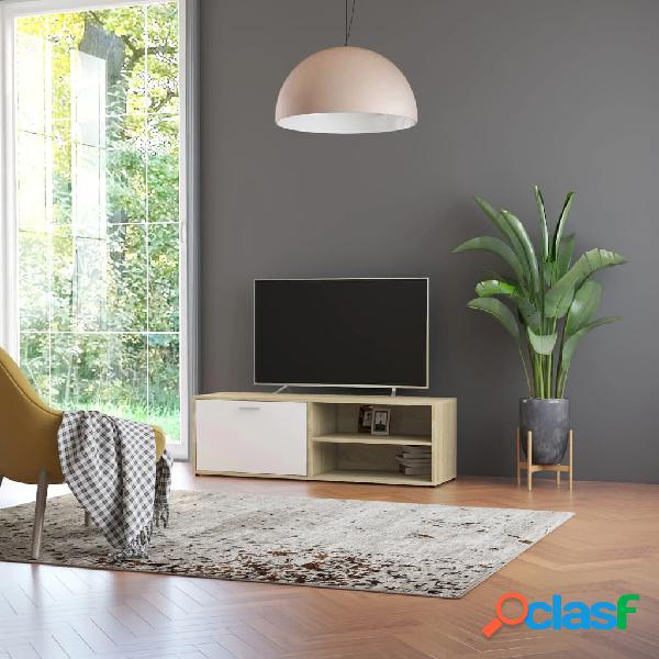 vidaXL Mueble para TV aglomerado blanco y roble Sonoma