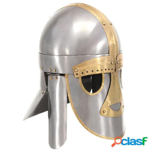 vidaXL Réplica de casco medieval antiguo LARP acero
