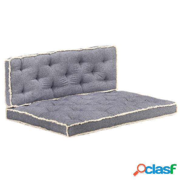 vidaXL Set de cojines para sofá de palets 2 piezas azul