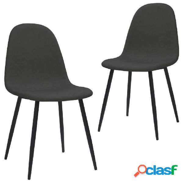 vidaXL Sillas de comedor 2 uds cuero sintético negro